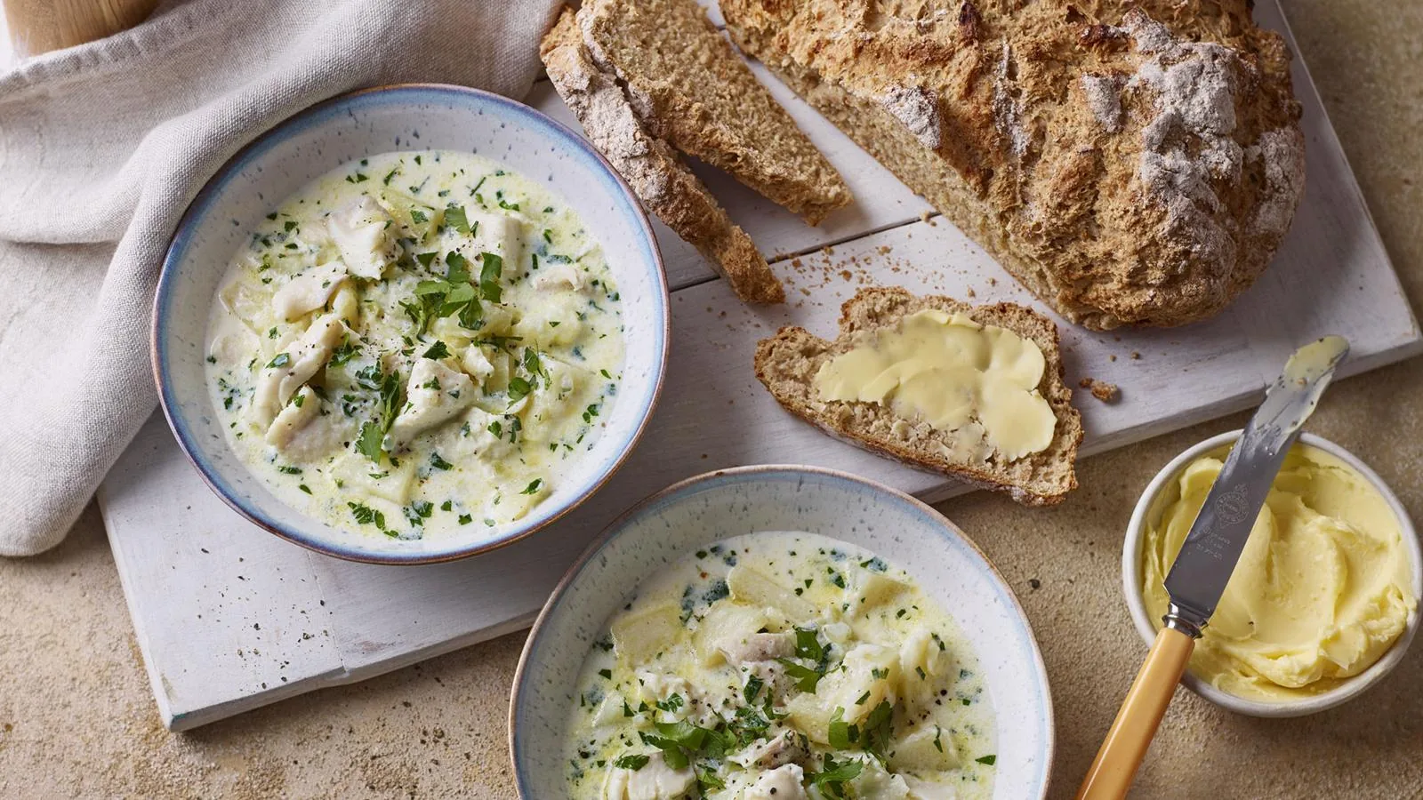 Cullen skink - creamy smoked haddock soup (Aberdeen, Scotland)