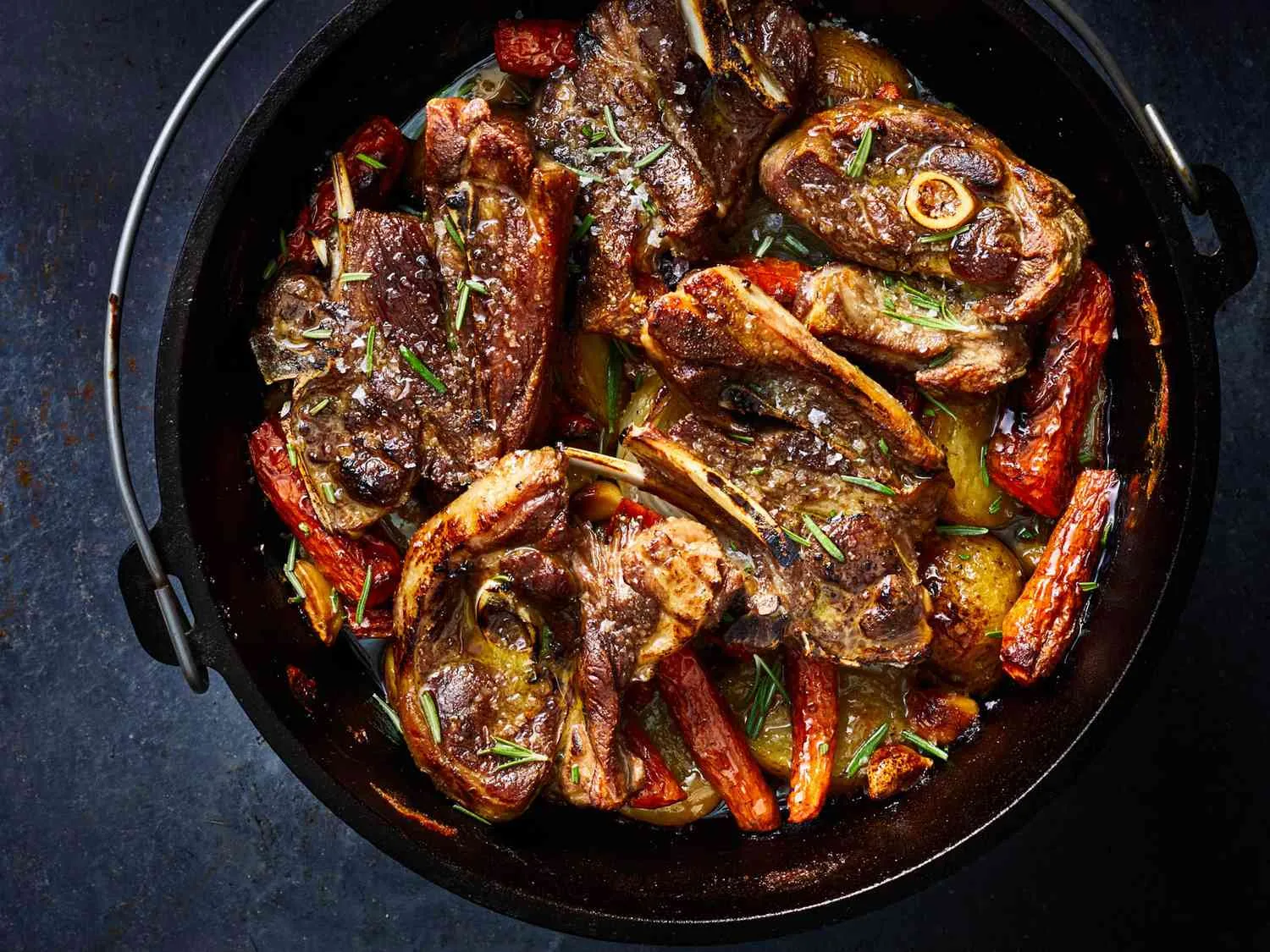 Peka - lamb slow-roasted under an iron bell with vegetables (Dubrovnik, Croatia)