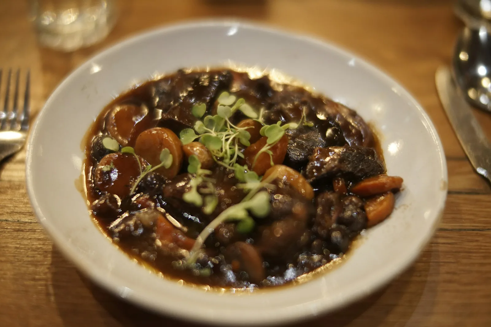 Bœuf bourguignon in a bowl (Paris)