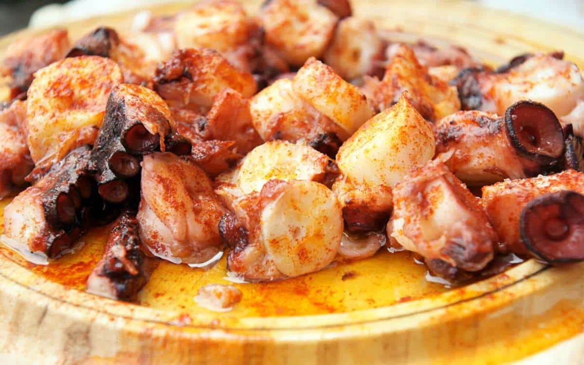 Pulpo a feira (Santiago de Compostela)